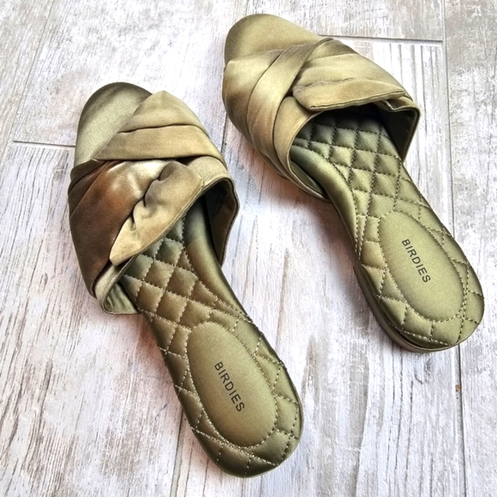 Birdies | the songbird satin quilted mules 6.5 - Picture 2 of 8